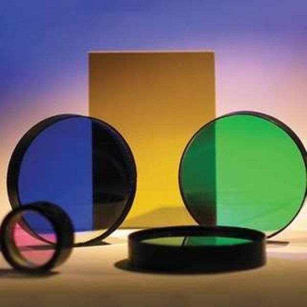 Filter kaca optik bulat yang dapat disesuaikan Filter kaca berwarna untuk pemisahan warna